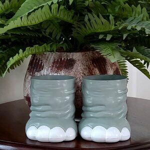 1992 Vintage Elephant Foot Jungle Jim's Souvenir Cup - Set of 2